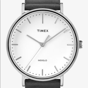 Timex Fairfield 41mm Leather Strap Watch